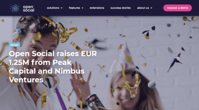 Open Social raises EUR 1.25M from Nimbus Ventures and Peak Capital